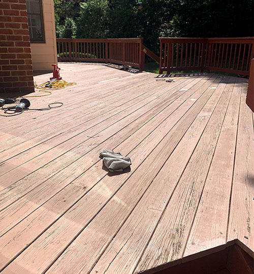 Dp Epoxy varnished wood deck