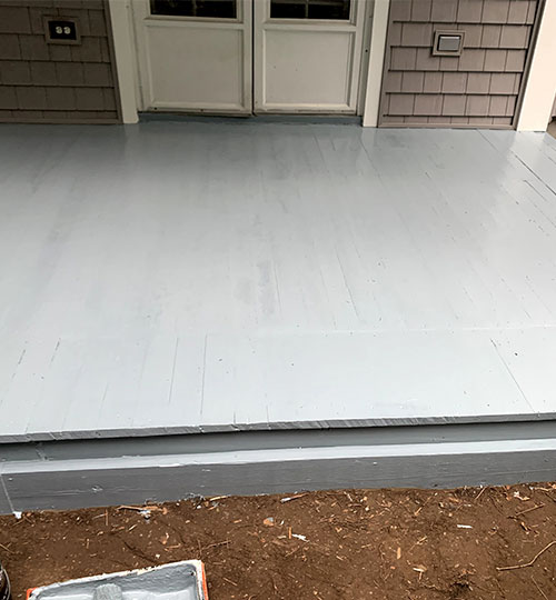 Finished Painting Wood Deck